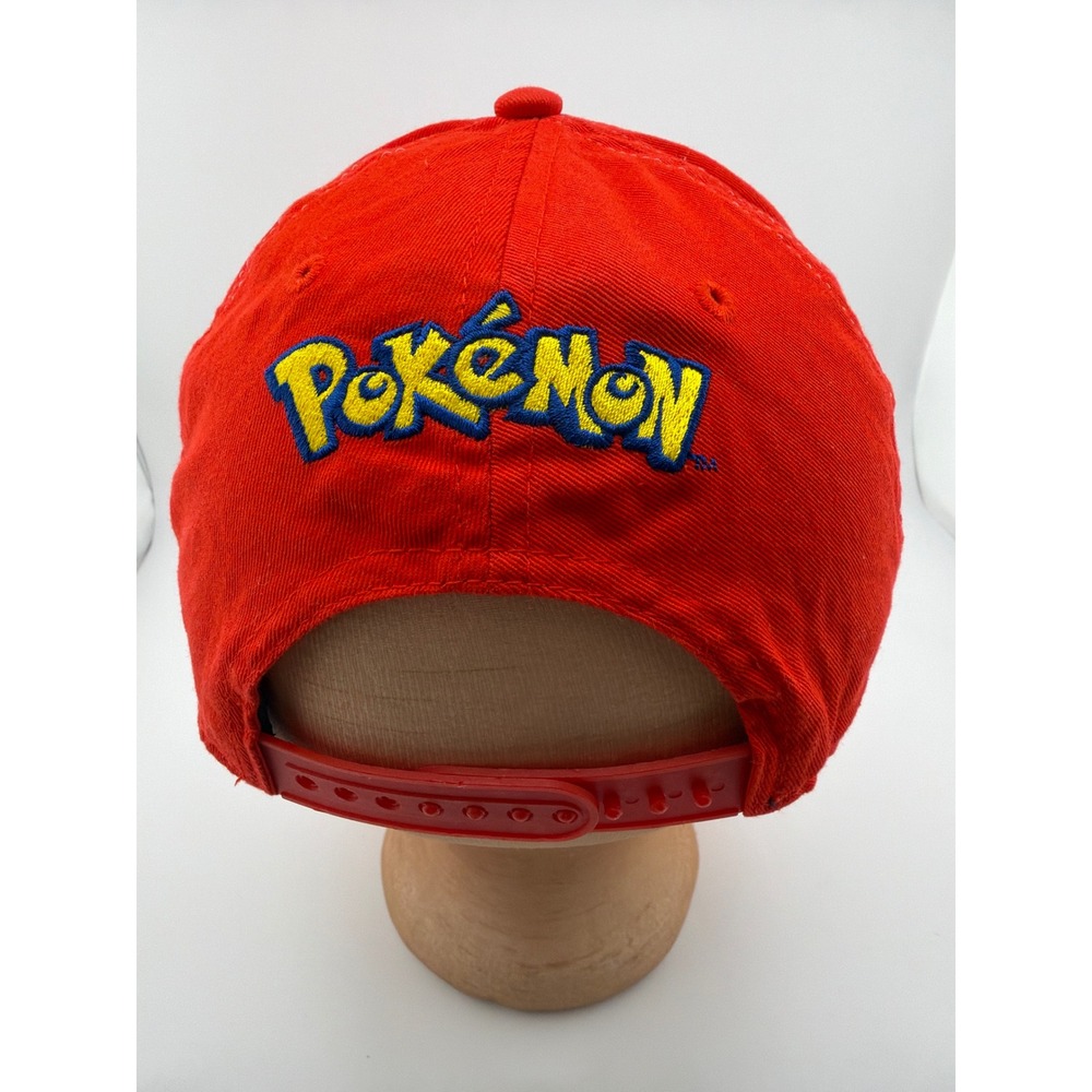 Pokemon Pokeball Red White Black Adjustable Snapback Hat - Picture 2 of 4